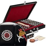 Black Tile Chinese Mahjong Game Set "Jet Set"