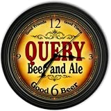 Query 's Beer and Ale Black Cascading Pub Style Wall Clock