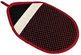 Le Creuset Silicone Textiles Pot Holder, Black and Red