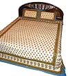 Indian Cotton Coverlet Bedspread Block Print Bedroom Decorating King/queen(3pc Set) 108"