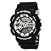 Casio Men's XL Series G-Shock Quartz 200M WR Shock Resistant Resin Color: Black With White Accents (Model GA-110BW-1ACR)