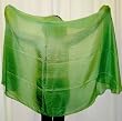 Emerald Green Silk Rectangular Veil