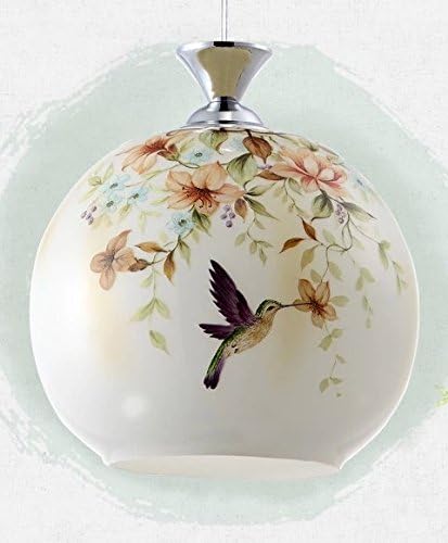 Vanilla single head three chandelier lighting chandelier bar restaurant table lamp light study lamp creative hand-painted art pastoral