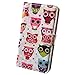 Bfun Packing Colorful Cartoon Owl Bird Wallet Leather Cover Case for Samsung Galaxy Note 3 N9000