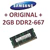 Samsung original 2 GB 200 pin DDR2-667 (PC2-5300) 128Mx8x16 double side (M378T5663QZ3-CE6)