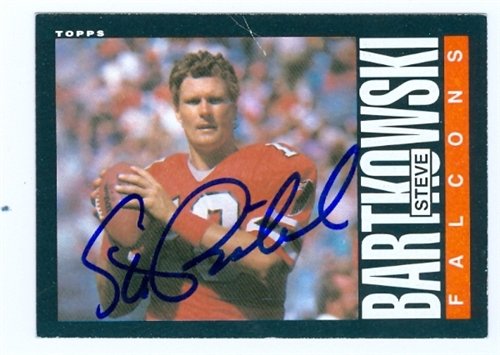 Steve Bartkowski Autographed/Hand Signed Football Card (Atlanta Falcons) 1985 Topps #13