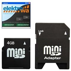 4GB mini Secure Digital (miniSD) Card (4 GB mini SD Karte) kein HC + ELEKTROWA-SOFTWARE + SD Adapter