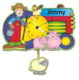 from Personalised Products Childrens Personalised Farmer Brown Pendulum Wall Clock