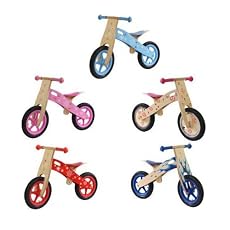 KIDS WOODEN BALANCE TRAINING BIKE CYCLE IN MULTI COLOURS