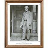 Civil War Last Photo Of General Robert E Lee Portrait Picture Oak Framed Art Print by Art Prints Inc