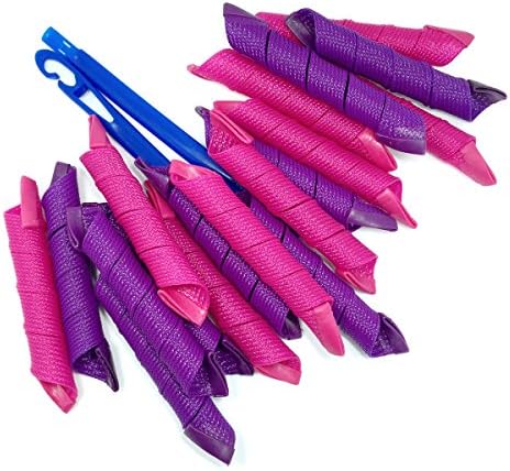 elefunlife Easy Curls Spiral Roller Kit 11.8 inch 30cm 18-pack Party Hair work magic Hair Rollers
