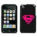 Search : APPLE IPHONE 3G 3GS SUPERMAN PINK SYMBOL ON A BLACK HARD CASE COVER
