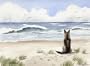 "German Shepherd" Dog Art Print Signed by Artist DJ Rogers