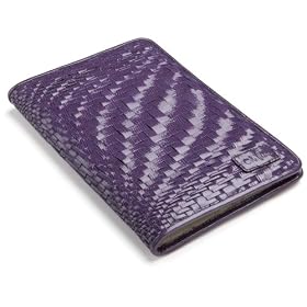 Cole Haan Hand-Woven Patent Leather Cover for 2nd Generation Kindle with Hinge,Tanzanite