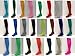 Midweight Solid-Color Tube-sock, ADULT size in 21 colors