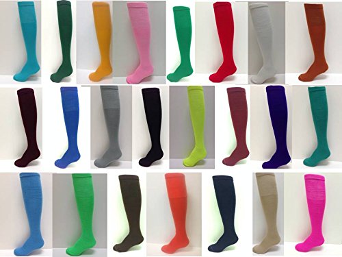 Midweight Solid-Color Tube-sock, ADULT size in 21 colors