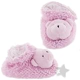 Lavender Bear Slippers for Infants