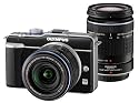 OLYMPUS マイクロ一眼 PEN E-PL1ダブルズームキット ブラック E-PL1 TLMK BLK