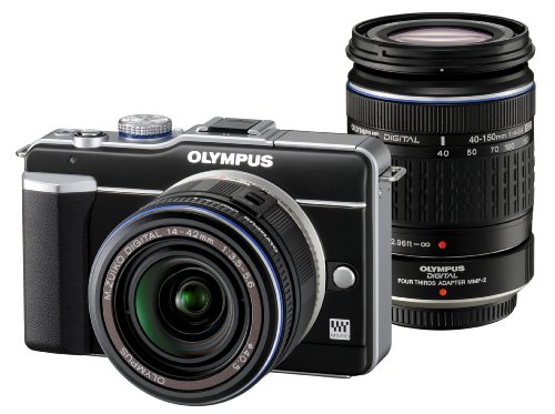 OLYMPUS マイクロ一眼 PEN E-PL1ダブルズームキット ブラック E-PL1 TLMK BLK