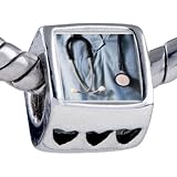 Pandora Style Bead Heart Stethoscope Beads Fits Pandora Bracelet