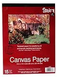 Darice 9-Inch-by-12-Inch Canvas Paper, 15-Sheets