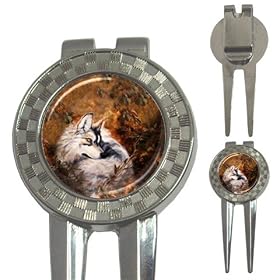 Limited Edition Violano 3-in-1 Golf Divot & Ball Marker Tool Autumn Wolf by