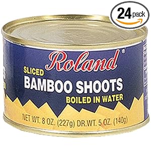 Roland Sliced Bamboo Shoots, 8-Ounce can (Pack of 24)