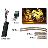 6pc Yellow LED Flexible Motorcycle Light Kit by LedGlow
