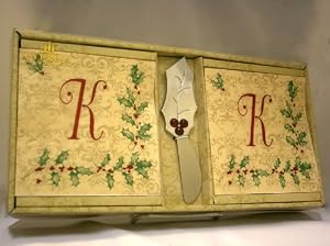Monogram Holiday Napkin Set - K