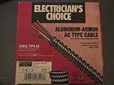 Alflex Electrician's Choice 25 Feet Size 14/3 Aluminum-Armor AC Type Cable Cable Tipo AC. Apllication in Lighting and appliance branch circuits, feeders to Panels. Use in Dry Locations only. Anti-Short Bushings Included. No. PD-49001