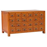 EXP Handmade Asian Furniture 27-Inch Chinese Medicine/Curio Cabinet with Natural Finish, 24-Drawer EXP Handmade Asian Furniture 27-Inch Chinese Medicine/Curio Cabinet with Natural Finish, 24-Drawer