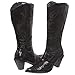 JohnFashion Women's Mid-calf Sequin Beaded embroidered Cowgirl Boots