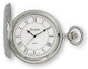 Avalon Classic II Series Silver Tone Pocket Watch w/ Chain # 1442SL