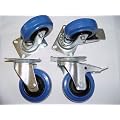 1 Satz Blue Wheels Lenkrollen 200mm 400kg/Rolle NEU Lenk/FS