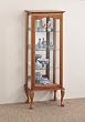 Oak Finish Curio Display Cabinet