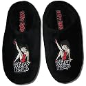 Betty Boop "Leg Kick" Women's Black Terrycloth Slippers