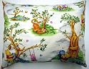 Crib / Toddler Baby Pillow Cases - Percale Pillow Sham - Pooh Colorful Toile - Made In USA