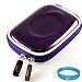 Purple Candy Slim Edition Compact Digital Camera Carrying Case with Dual Zippered Opening and Removable Carbineer for Samsung Camera Model; WB700, PL200, AQ100, TL350, TL210, TL205, ST80, ST100, TL225, CL5, SL102 + SumacLife TM Wisdom Courage Wristband