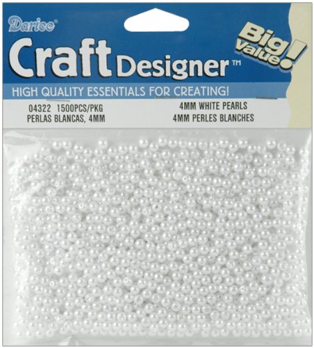 Darice 4mm Loose Pearls - 1500PK/White
