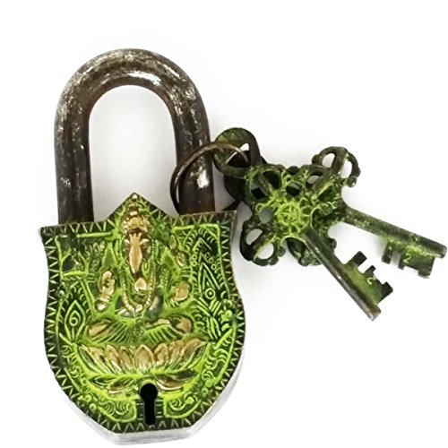 Decorative Padlock Buddha Monastery Lock Large Solid Brass with