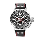 TW Steel - CE1015 - Montre Mixte - Quartz Chronographe - Bracelet Cuir Noir