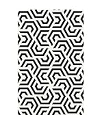 Huella deco Felpudo de Vinilo (Negro/Blanco)