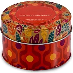 Illume Oversized Retro 16.2 oz 3 wick Natural Candle Orange Cranberry