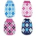 PanDaDa Small Pet Dog Plaid Style Sweater Knitwear Coat Apparel Dark Blue XXS