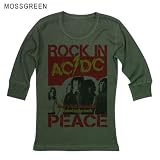 レッドとイエローの対比が美しい ACDC ロゴ 1973年結成から未だ現役！ロック界の至宝ACDC登場 サーマルハーフスリーブ Tシャツ 1973年