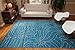 Feraghan/New City New Floral City Contemporary Modern Area Rug, 2' x 3', Light Blue/White