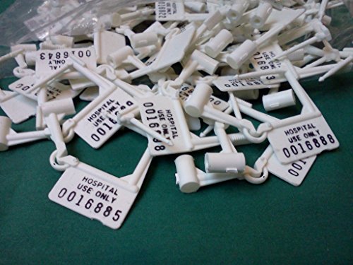 (100 Seals) SECURITY TAMPER SEALS - Spring Lock Seals w/consecutive numbers