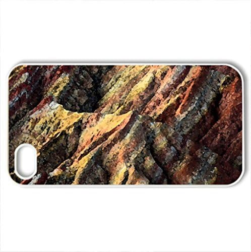 The Danxia Landform - Case Cover for iPhone 4 and 4s (Mountains Series, Watercolor style, White)