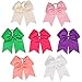 Queentools 15 Colors Hair Bows Grosgrain Ribbon Ponytail Holder 7.5