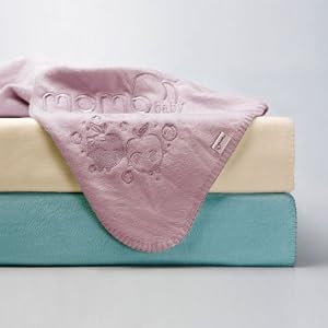 Momo Baby Organic Cotton and Rayon Blanket, Blue